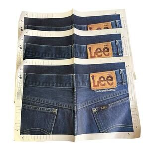 Vintage Lot of 3 Lee Jeans Paper Book Covers